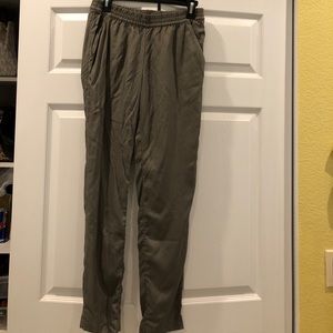 New green flowy pants